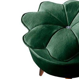 Puff Decorativo Floratta Veludo Verde - Speciale Home - 4