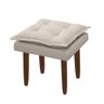 Puff Opala Retangular Sala e Quarto Bellamado Cor:bege - 2