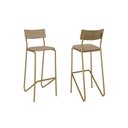 Ver imagem 1 de Kit 2un Banquetas Cozinha Atlas Dourado/Bambu Carraro