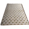 TAPETE JACQUARD SALA LUXUOSO 2,00X1,30 - LOSANGO BEGE E BRANCO - 2
