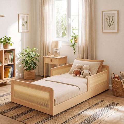 Cama Infantil Reversível Crescer Casatema MadeiraOriginals Marrom/Carvalho