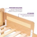 Ver mais imagens de Cama Infantil Reversível Crescer Casatema MadeiraOriginals Marrom/Carvalho