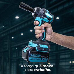 Parafusadeira Chave de Impacto 21v S/ Fio 550nm Saider Sa0004 + 2 Baterias - 8