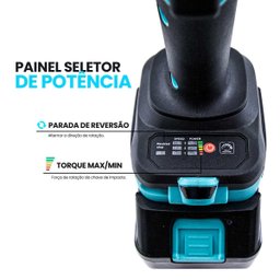 Parafusadeira Chave de Impacto 21v S/ Fio 550nm Saider Sa0004 + 2 Baterias - 7