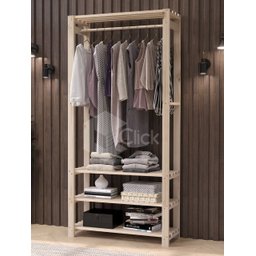 Arara de Roupas em Madeira para Seu Quarto - 3