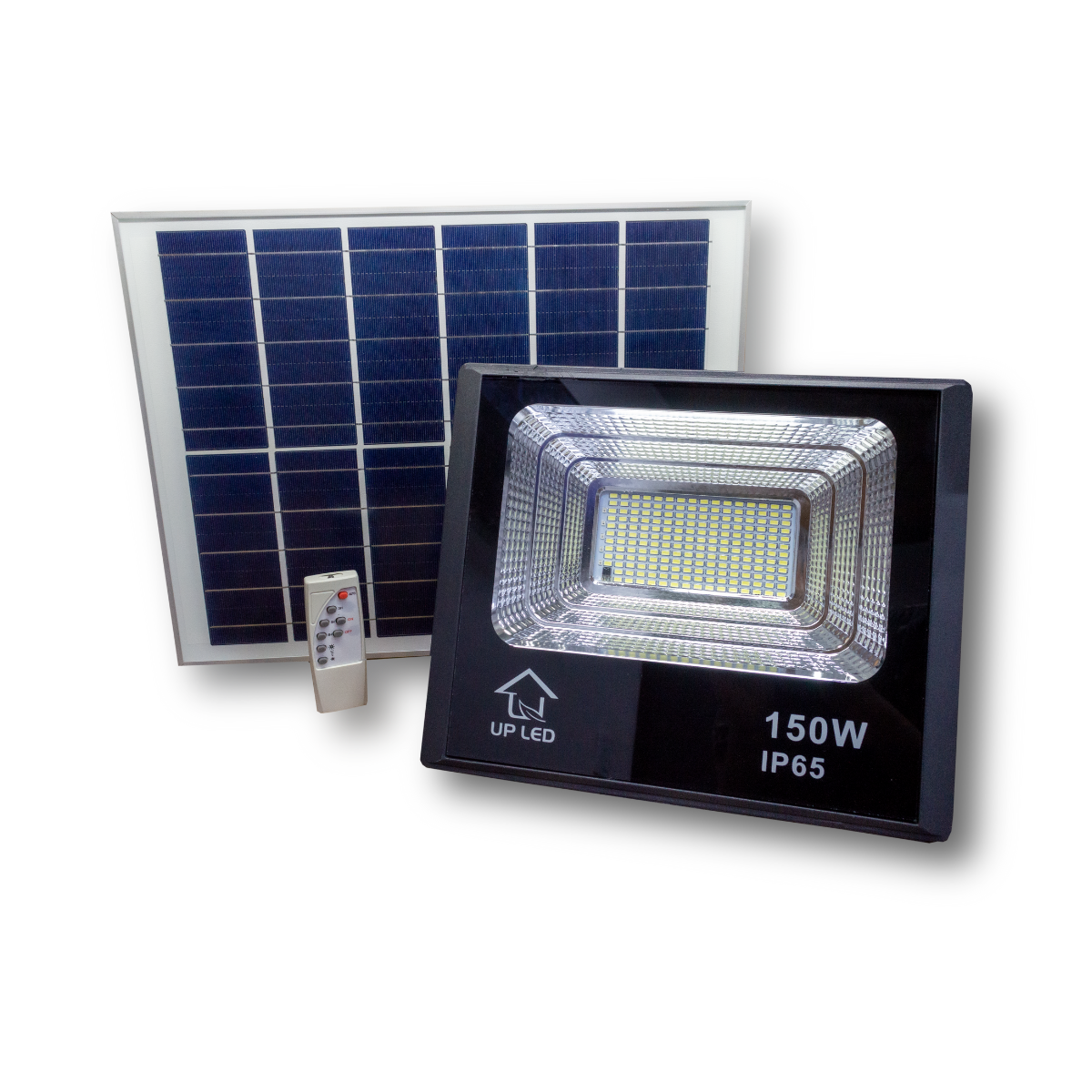 Refletor Solar Led 150w com Controle Remoto Placa Up Led
