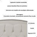 Ver imagem 2 de Kit Cabeceira e Calçadeira com Baú 195 Cm King Casal Diana Suede