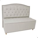 Ver imagem 1 de Kit Cabeceira e Calçadeira com Baú 195 Cm King Casal Diana Suede