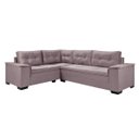 Ver imagem 3 de Sofá de Canto 5 Lugares Suede Aveludado Viena 