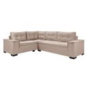 Ver imagem 3 de Sofá de Canto 5 Lugares Suede Aveludado Viena 