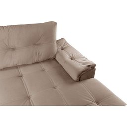 Sofá de Canto 5 Lugares Suede Aveludado Viena  - 4