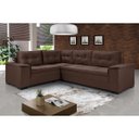 Ver imagem 1 de Sofá de Canto 5 Lugares Suede Aveludado Viena 