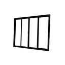 Ver imagem 1 de Vitrô 4 Folhas de Correr Aluminio Preto 1,00x1,20