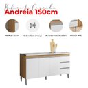 Ver imagem 4 de Balcão de Pia Ambiente Andréia 150cm Amêndoa Branco - Ajl