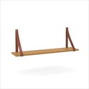 Ver imagem 1 de Kit 2 Prateleiras Suporte Gold 100% Mdf 90x20x30 Cm 51543 Freijo Matic