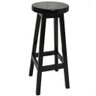 Banqueta Alta Madeira sem Encosto Cozinha Balcão Bancada Bar Preto - 1