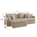 Ver imagem 2 de Sofá Cama Retrátil e Reclinável Lisboa 220cm Braço 10cm Meu Sofá Online