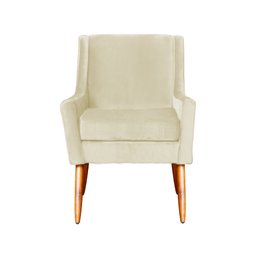 Poltrona Ariane Luxo Suede Marfim - 3