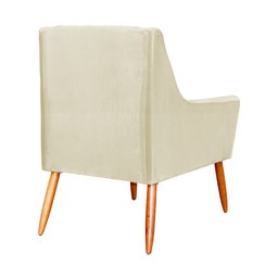Poltrona Ariane Luxo Suede Marfim - 4