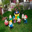 Ver imagem 3 de Kit Branca de Neve e Os 7 Anões em Cerâmica Decorativos Médio - Casa e Jardim