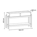 Ver imagem 3 de Aparador Buffet Lizz com 2 Gavetas e Pés de Madeira Maciça Verde Oliva Cedro