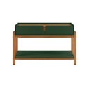 Ver imagem 2 de Aparador Buffet Lizz com 2 Gavetas e Pés de Madeira Maciça Verde Oliva Cedro