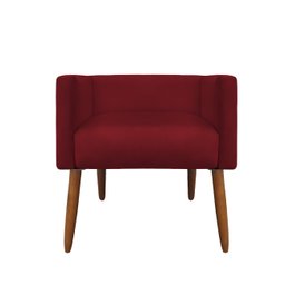 Banco Banqueta para Escrivaninha Penteadeira Suede Vinho - Majú Decor - 3