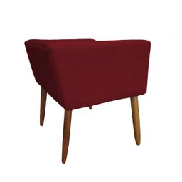 Banco Banqueta para Escrivaninha Penteadeira Suede Vinho - Majú Decor - 2