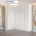 Ver imagem 6 de Guarda-Roupa Casal Modulado Andorra 6 Portas 6 Gavetas Branco - Pnr Móveis