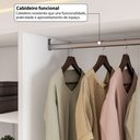 Ver mais imagens de Guarda-Roupa Casal Modulado Andorra 6 Portas 6 Gavetas Branco - Pnr Móveis