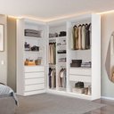 Ver imagem 3 de Guarda-Roupa Casal Modulado Andorra 6 Portas 6 Gavetas Branco - Pnr Móveis
