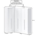 Ver imagem 4 de Guarda-Roupa Casal Modulado Andorra 6 Portas 6 Gavetas Branco - Pnr Móveis