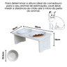 Comedouro Elevado Pet Gato Mdf Duo - Porcelana - 2