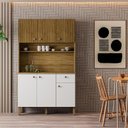 Ver imagem 3 de Kit Cozinha Style 6 Portas Freijó Supremo Ripado - Kits Paraná
