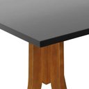 Ver imagem 2 de Mesa Bistrô Sevilha 4 Lugares Quadrada MDF Amêndoa e Preto Decorise