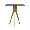 Ver imagem 5 de Mesa Bistrô Sevilha 4 Lugares Quadrada MDF Amêndoa e Preto Decorise