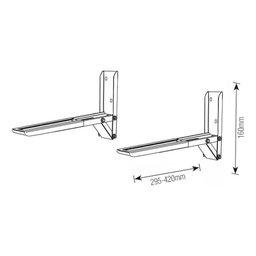 Suporte Microondas ou Forno Elétrico Sbr3.7 Prata - 2