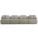 Ver imagem 3 de Sofá 5 Lugares para Sala de Estar Living 388cm Arlo F04 Linho Bege Escuro - Lyam Decor