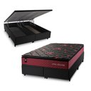 Ver imagem 2 de Conjunto Box Baú Super King Toronto Preto 193x203x73 c/ Molas Ensacadas