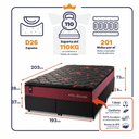 Ver imagem 3 de Conjunto Box Baú Super King Toronto Preto 193x203x73 c/ Molas Ensacadas