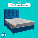 Ver imagem 4 de Conjunto Cama Box Azul Casal + Colchão D23 Pro Inducol + Cabeceira