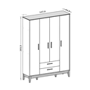 Ver imagem 3 de Quarto de Bebê Berço + Cômoda + Guarda Roupas Fosco Flip Branco Fosco