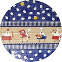 Ver imagem 3 de Toalha de Mesa Termica REDONDA - GALINHA AZUL - 1,35m Diâmetro * Mesa REDONDA *- PVC - 4 cadeiras -