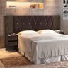 Cabeceira De Cama Box King Size Em MDF Flórida Nogal E Chocolate Carmolar - 1