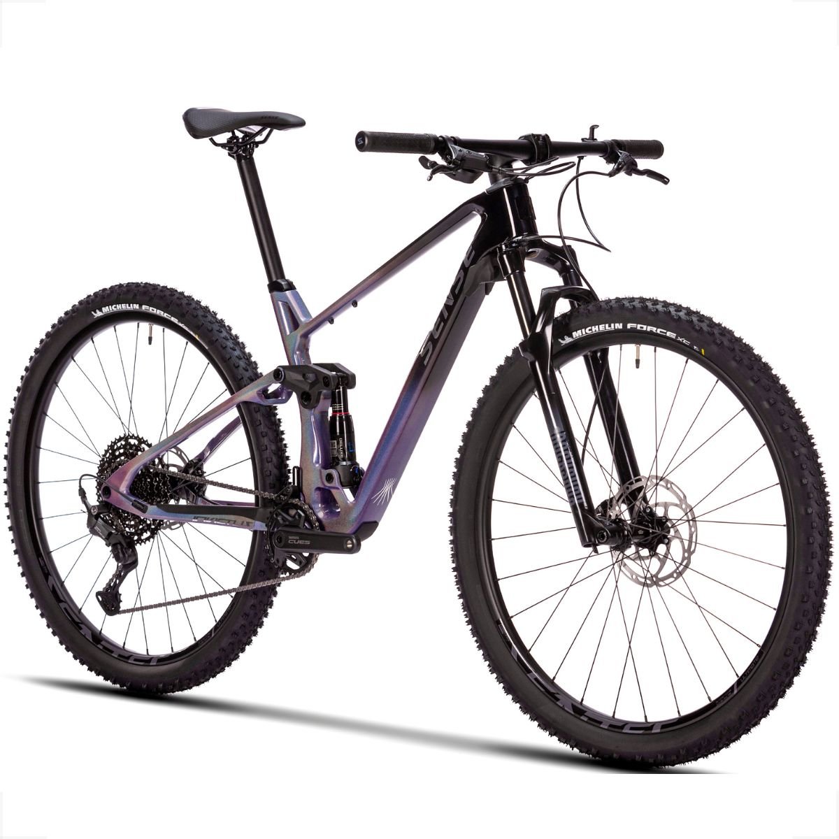 Bicicleta Full Sense Invictus Sport Carbono Shimano Cues:roxo+preto/15