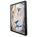 Ver imagem 3 de Quadro Decorativo Leão Branco em Moldura Caixa Tacolado Moldura Trad 1cm Preta com Vidro 30 X 40cm