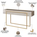 Ver imagem 3 de Kit Aparador e Mesa de Centro para Sala de Estar Pés Industrial Malika D05 Bali - Lyam Decor