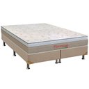 Ver imagem 1 de Cama Box Queen: Colchão Molas Orthoflex Bonnel Florença + Base CRC Suede Bege(158x198)