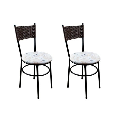 2 Cadeiras Pretas para Cozinha Viena