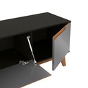 Ver imagem 6 de Rack Kappesberg 3 Portas Preto Fosco/chumbo 180cm